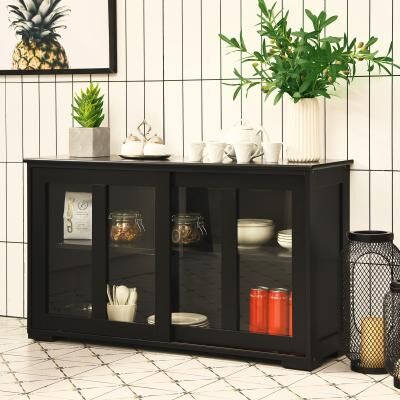 Lirago Sideboard Buffet Cupboard Storage Cabinet with Sliding Door