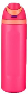 Smart Shopping Spot Kids Straw Cup, Thermos Cup Fruit Mug, Stainless Steel Travel Thermal Water Bottles rose Red