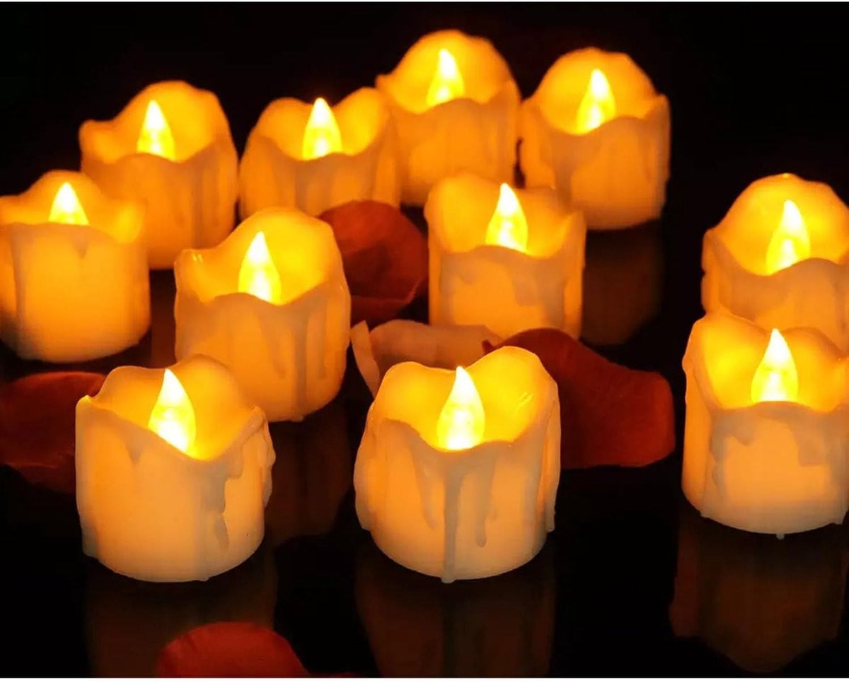 12 Vlamloze LED Kaarsen - Flikkerende Elektrische Kaarsen voor Sfeer en Decoratie