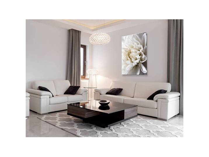 Tableau déco White Dahlia Lin Blanc 40 x 60cm