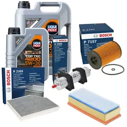 Inspektionspaket Bosch Wechselset Liqui Moly 5W-30