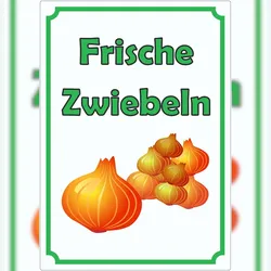 HB-Druck Werbeaufkleber Aufkleber Zwiebeln Hochkant A0 (841x1189mm)