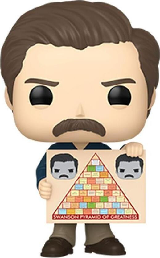 Funko POP! TV Ron vinylfiguur Parks and Recreation 15-jarig jubileum 9 cm