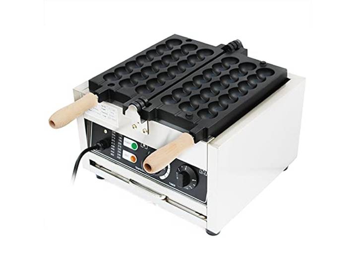Waffeleisen Bubble Waffle Maker,1500W 220V Kommerzieller Waffelkugelbereiter,180° Drehwinkel des Backblechs,Einstellbare Temperatur,Antihaftbeschichtung