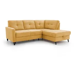 sit & more Ecksofa Valona Stoff Gelb Mustard