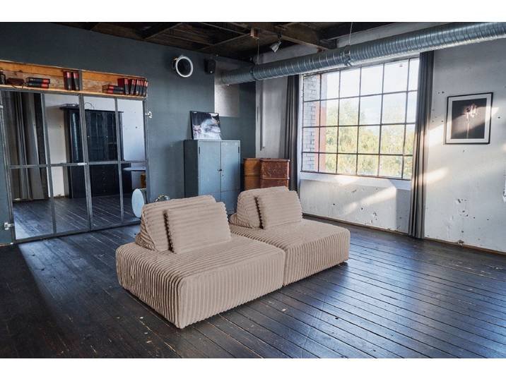 KAWOLA Sofa WIOLO SOFT Cord Sofa - Modular - Komfortabel & Flexibel - Wohnzimmer, Modulsofa. Weicher Breitcord. Abziehbar & vielseitig. 2 Module.