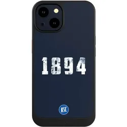 Nivocase Hülle für Apple iPhone 14 Handyhülle NIVOcore Case Schwarz Bundesliga KSC Karlsruher SC (Apple iPhone 14), Smartphone Hülle, Schwarz