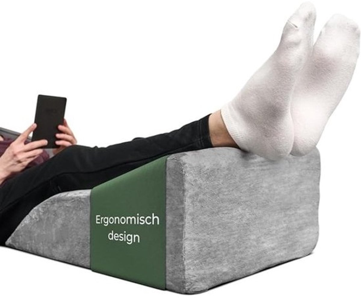 Ergonomisch beensteunkussen voor comfortabele ondersteuning - Zachte wigvormige verhoging