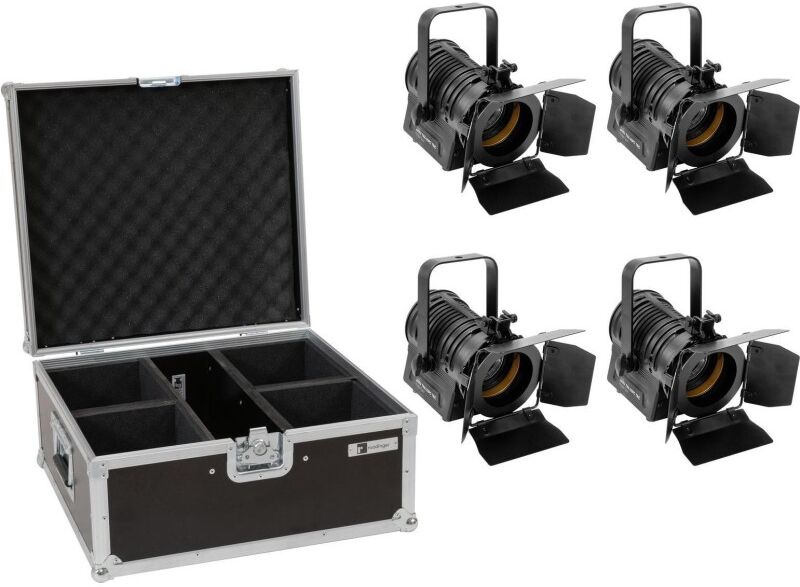 EuroLite Set 4x AKKU THA-20PC TRC Theater-Spot sw + Case (20000873)