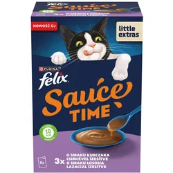 Felix Sauce Time Karma Ergänzungsfutter für ausgewachsene Katzen 6x40g