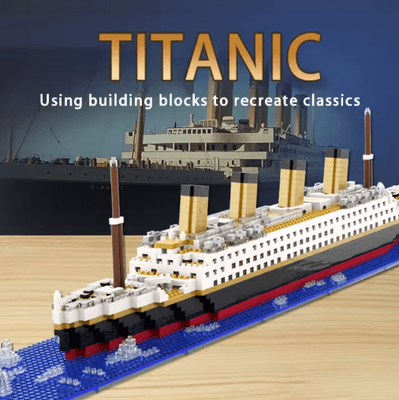 Inspire Picks Micro Particle Building Block Titanic Cruise Ship Model Giant Assembly Puzzle Toy For Kids 350pcs