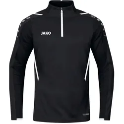 JAKO Challenge Sweatshirt mit 1/4-Reißverschluss Kinder schwarz/weiß 128