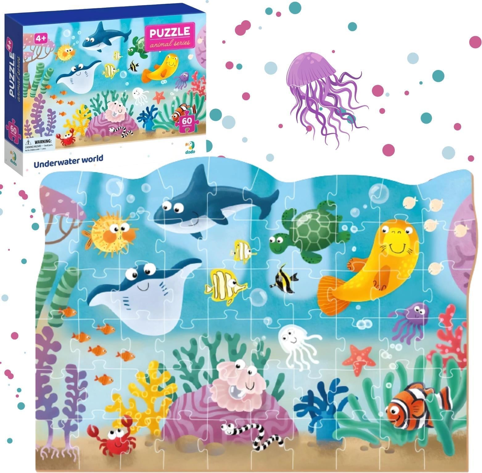 DoDo Onderwaterwereld Puzzel voor kinderen, 60 stukjes
