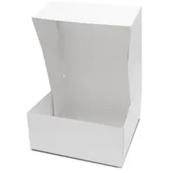 CROKUS Weiße Gebäckschachteln 18 x 18 x 8 cm (50 Stück)