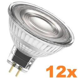 12er Vorteilspack OSRAM GU5.3 Strahler Superstar Plus MR16 HD LIGHTING 36° Abstrahlwinkel dimmbar 12V 6,8W wie 50W warmweißes Licht 90Ra