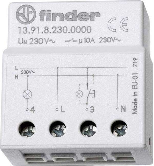 Finder Interrupteur à impulsion 1S 10A 230VAC 13.91.8.230.0000 (139182300000)