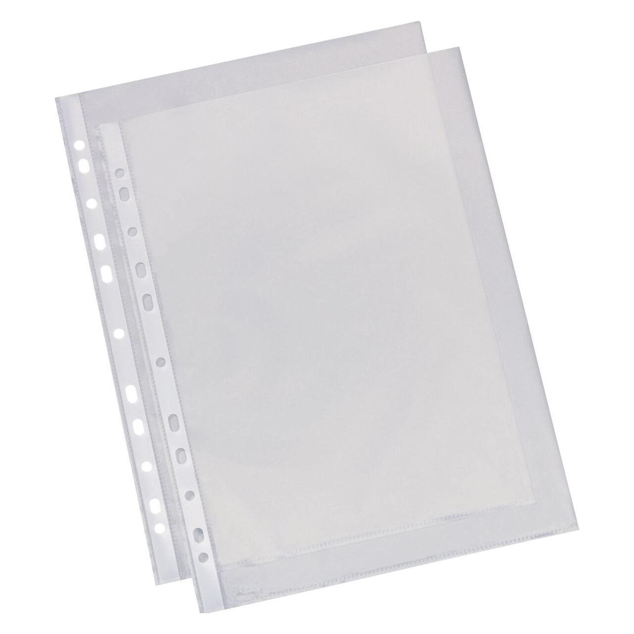 Leitz Esselte Prospekthülle Standard, DIN A4, PP, glasklar, 0,06mm oben offen, farblos, dokumentenecht, Mu (A4, 100x) (56066)