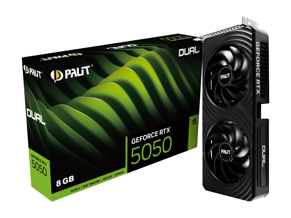 PALIT GeForce RTX 5050 Dual 8GB GDDR6 Grafikkarte HDMI/DP NE65050019P1-GB2070D