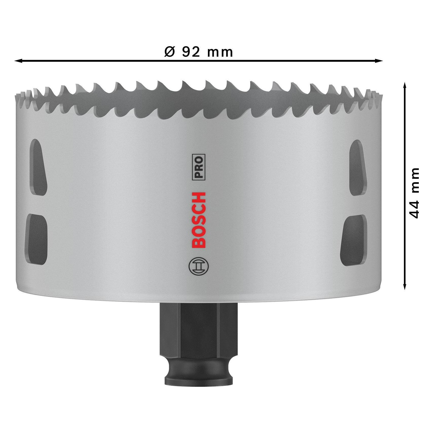 Bosch Professional Zubehör PRO Multi Material PC Plus Lochsäge, 92 mm (92 mm) (2608594407)