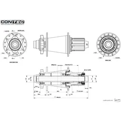 Contec, Nabe + Freilauf, (Scheibenbremse Center Lock)