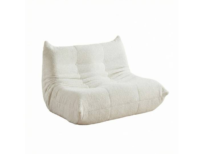 Urban Meuble Sitzsack 2-Sitzer Ergonomischer aus Chenille & Memory-Schaum, Montagefrei, Beige, 127x83x99 cm, Wohnzimmer, Sessel, Sitzsäcke, XXL Sitzsäcke