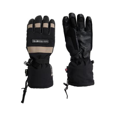 Fleecehandschuhe QUIKSILVER "Highline Gore-Tex Gloves", Herren, Gr. M, beige (schwarz), Leder, Handschuhe