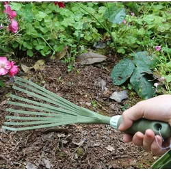 Mini-Gartenrechen, 9 Zinken
