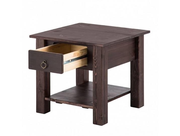 loft24 Couchtisch Inga - Wohnzimmertisch Ablagetisch Sofatisch Kaffeetisch, Beistelltisch, Nachttisch mit Schublade, Kiefer, Landhausstil