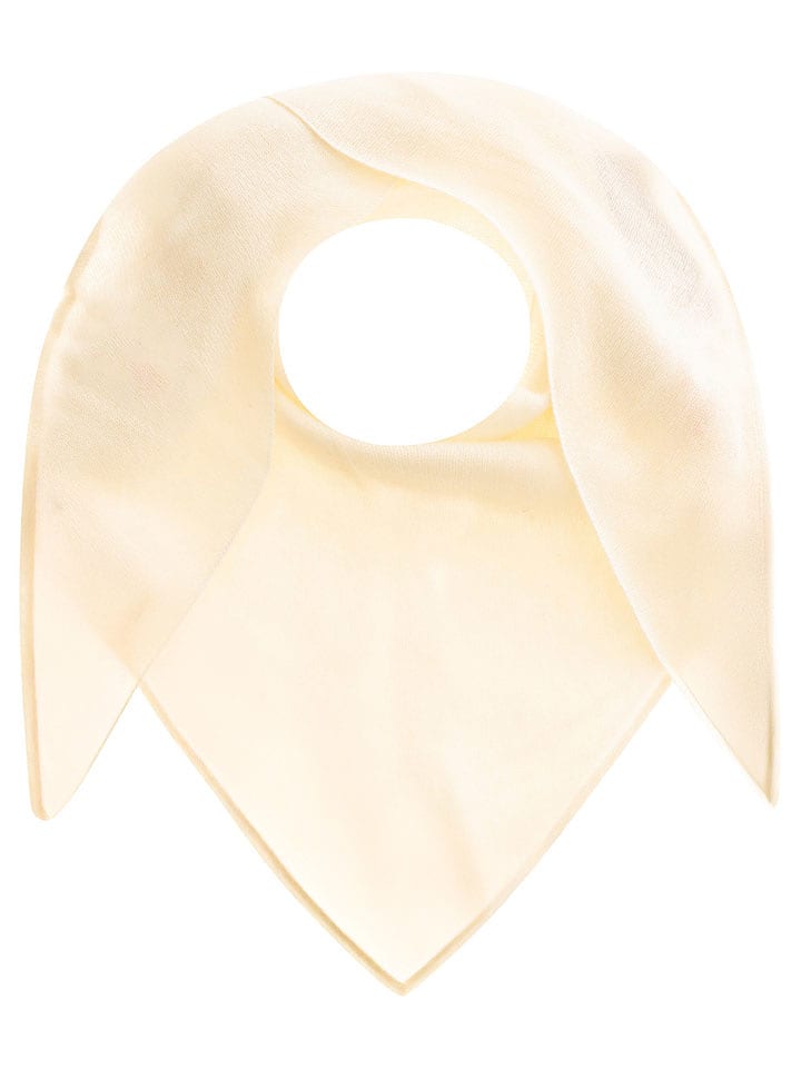 Zwillingsherz Kaschmir-Dreieckstuch in Creme - (L)174 x (B)70 cm - onesize