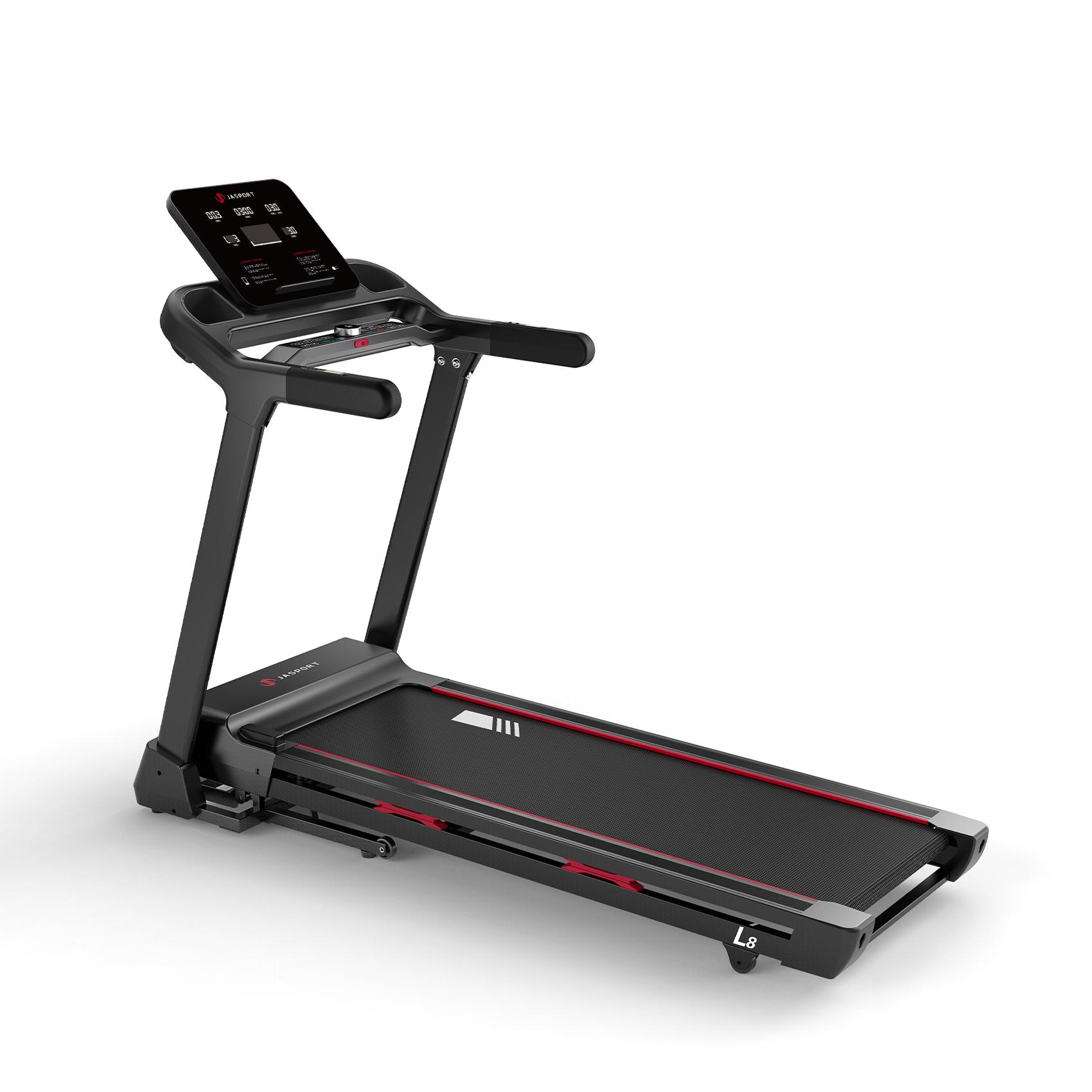 JASPORT L8 Elektrisches Laufband klappbar - 4.0 PS DC-Motor, bis 22 km/h, 0-20 % Steigung, 1450×480 mm Lauffläche, LED-Display, Bluetooth-Lautsprecher