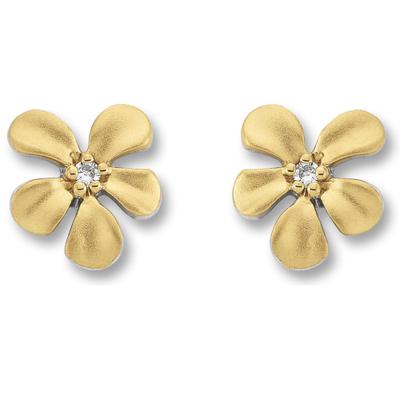 Paar Ohrhänger ONE ELEMENT "Zirkonia Blume Ohrringe Ohrstecker aus 925 Silber", silber, Ohrringe, Damen, Kinder, Silber 925 (Sterlingsilber), Kleines Statement – persönlich, stilvoll, alltagstauglich