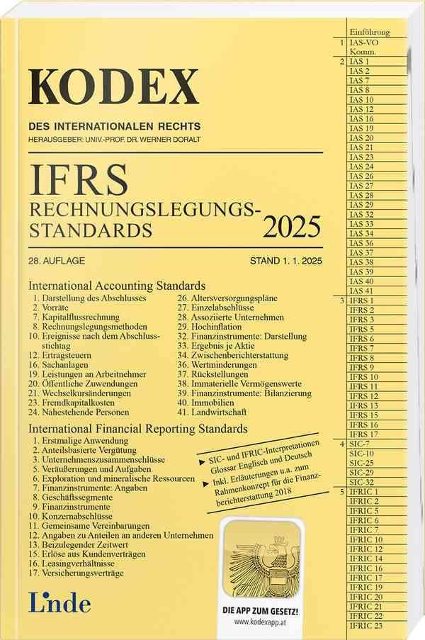 Alfred Wagenhofer - KODEX IFRS - Rechnungslegungsstandards 2025 (Kodex des Internationalen Rechts) - Preis vom 09.10.2026 07:28:09 h