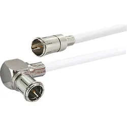 Sat/Modem Anschlusskabel Schwaiger mit f-Quick Winkelstecker Länge 1,5m