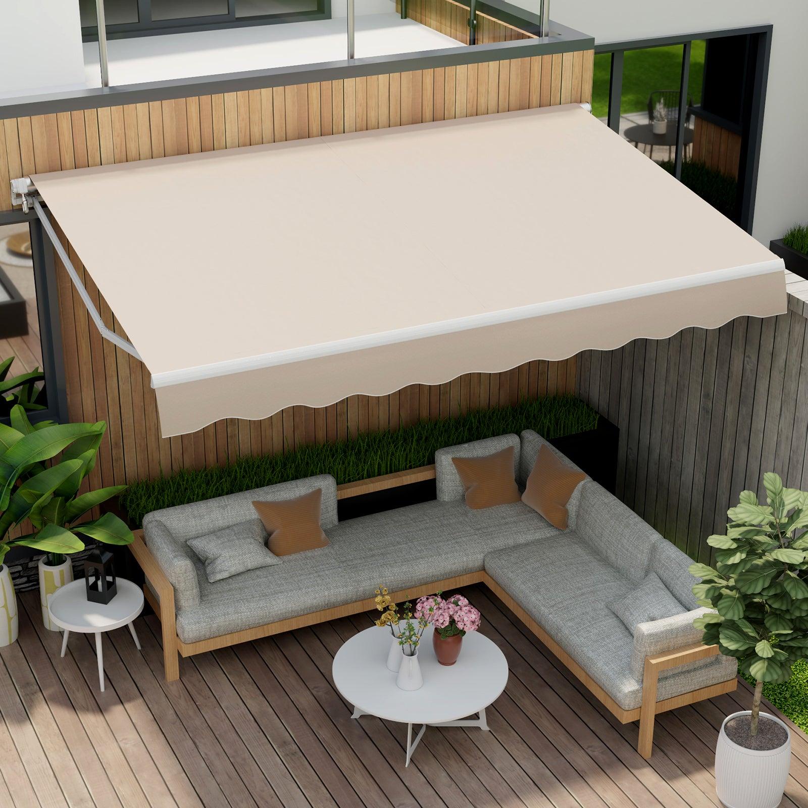 Sonnenschutzrollo, ausfahrbar - Sonnenschutz - Markise - Außenrollos - Terrassenüberdachung - 4 x 2,5 Meter
