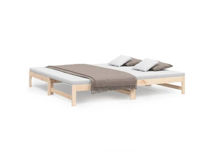 Mode Meuble de chambre - vidaxl - Lit coulissant sans matelas - 2x(80x200) cm Bois de pin massif - pour maison N1B14719