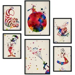 POSTER Set Mit 6 Von Alicia Und Dem Kleinen Prinzen Sammlung A3 & A4 Schwarzer Rahmen