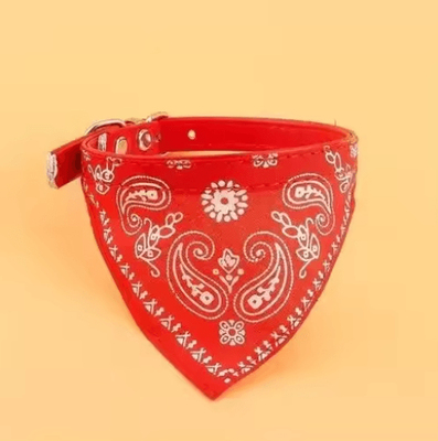 Inspire Picks Adjustable Pet Bandana Collar With Cute Triangle Scarf & PU Leather Strap 3 1.0x30cm