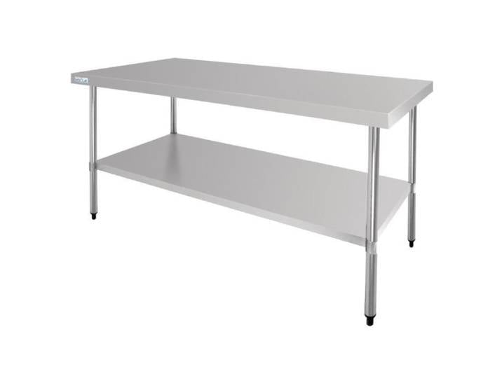 Vogue Centre en acier inoxydable Table 1800mm
