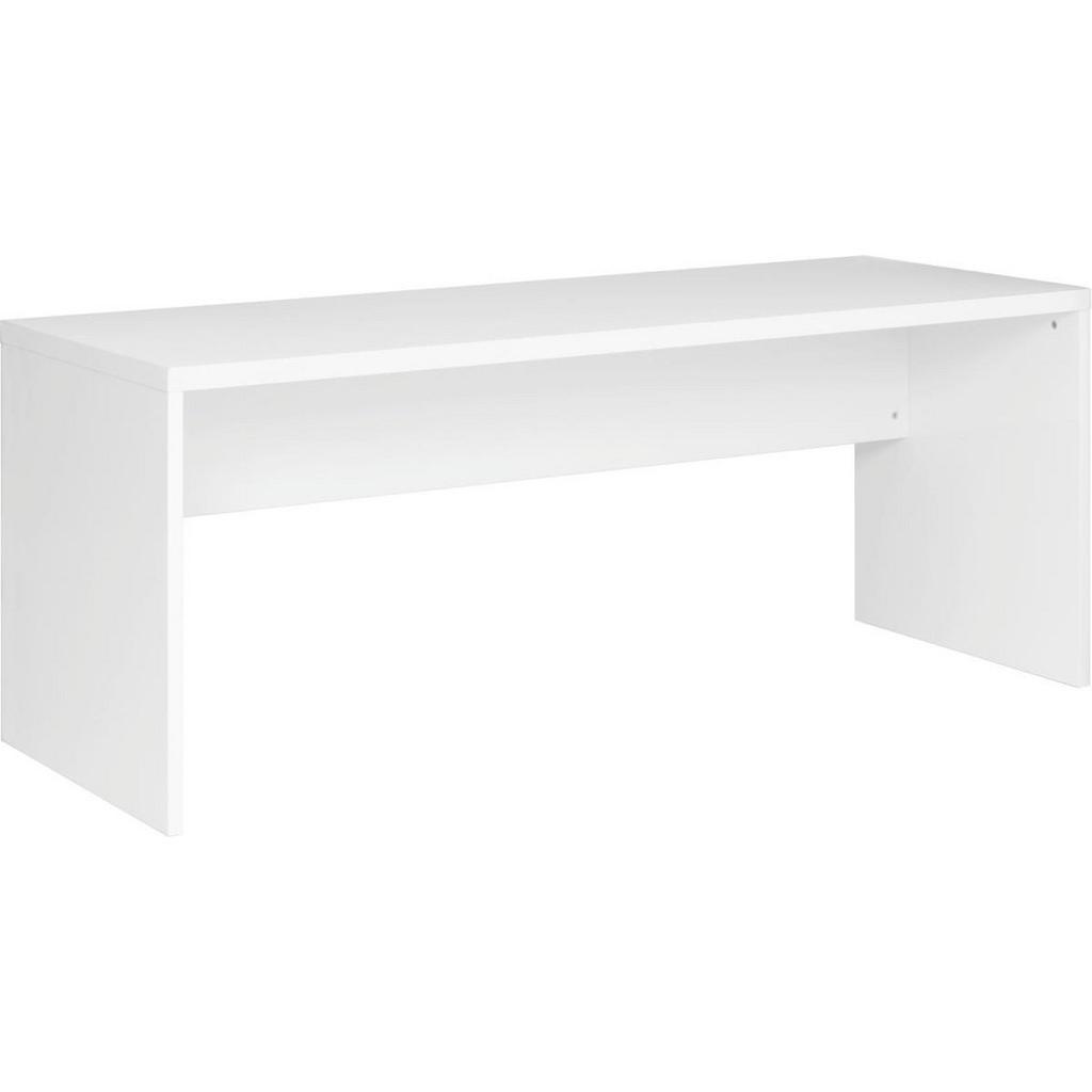 Carryhome Schreibtisch , Weiss Hochglanz , Holzwerkstoff , Wange , 69x75x180 cm , ISO 9001, FSC , Büromöbel, Büromöbelset, Büromöbelserien