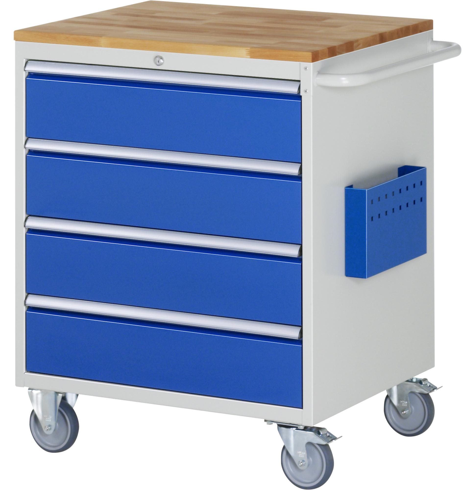 RAU Montagewagen 770x650x975mm 4xSchub-TA Top 25mm l.gr/e.bl