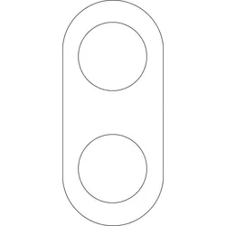 Berker 9023421015SP Unterlage für Glasrahmen 2f