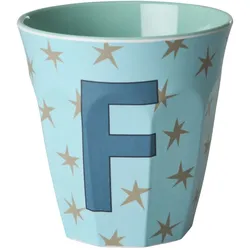 RICE Melamin Buchstabenbecher Stars, F