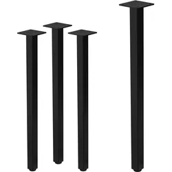 TISCHBEINE 4er Set I-Design H:72 cm Schwarz 4x4 cm