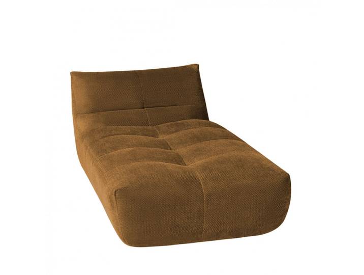 Chauffeuse lounge compressée 1 place en tissu - bronze