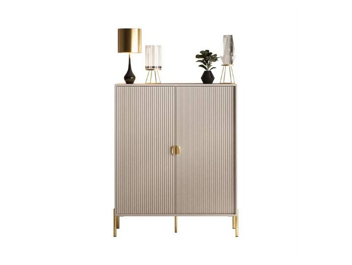 Lookway Kommode DALIA 2D mit Riffel-Front, 104x127x40 cm