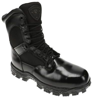 "Rocky AlphaForce 8"" Zip Comp - Mens 11.5 Black Boot Medium"