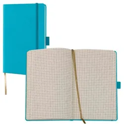 Lediberg Notizbuch »Tucson« kariert A6 türkisblau türkis, 9x14 cm