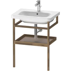 Duravit Möbel-Accessoires Handtuchhalter mit Ablage DuraStyle 9881, 590x440mm, DS988104377, Farbe: Basalt Matt / Nussbaum Massiv