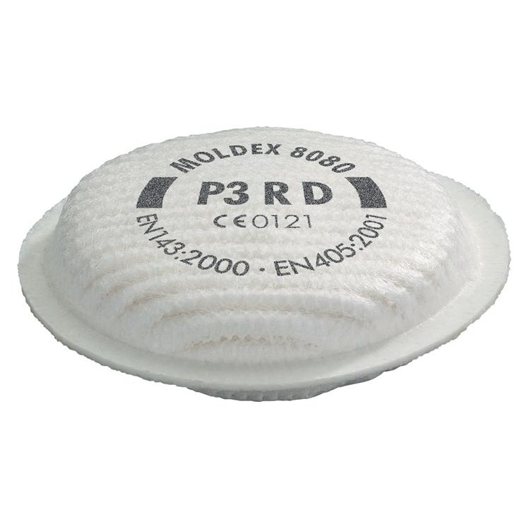 Moldex Partikelfilter 808001 EN 143:2000 + A1:2006 P3 R D f. Serie 8000 (P3R D, 8x) (808001)