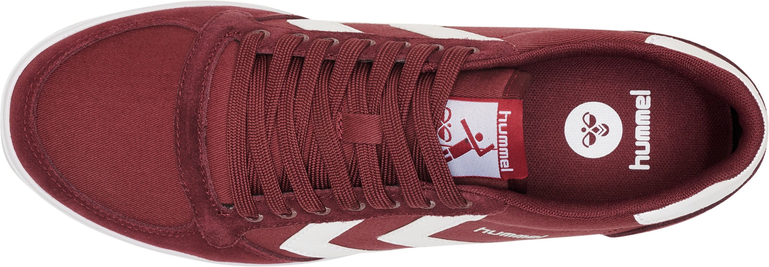 Sneaker HUMMEL "SLIMMER STADIL LOW", Damen, Gr. 40, rot (cabernet), Leder, Textil, Schuhe Sneaker cabernet 40